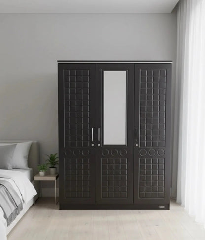 IKEA 3‑Door Wardrobe with Mirror - althahanifurniture