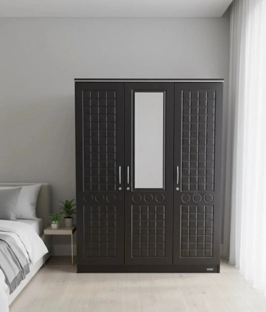 IKEA 3‑Door Wardrobe with Mirror - althahanifurniture