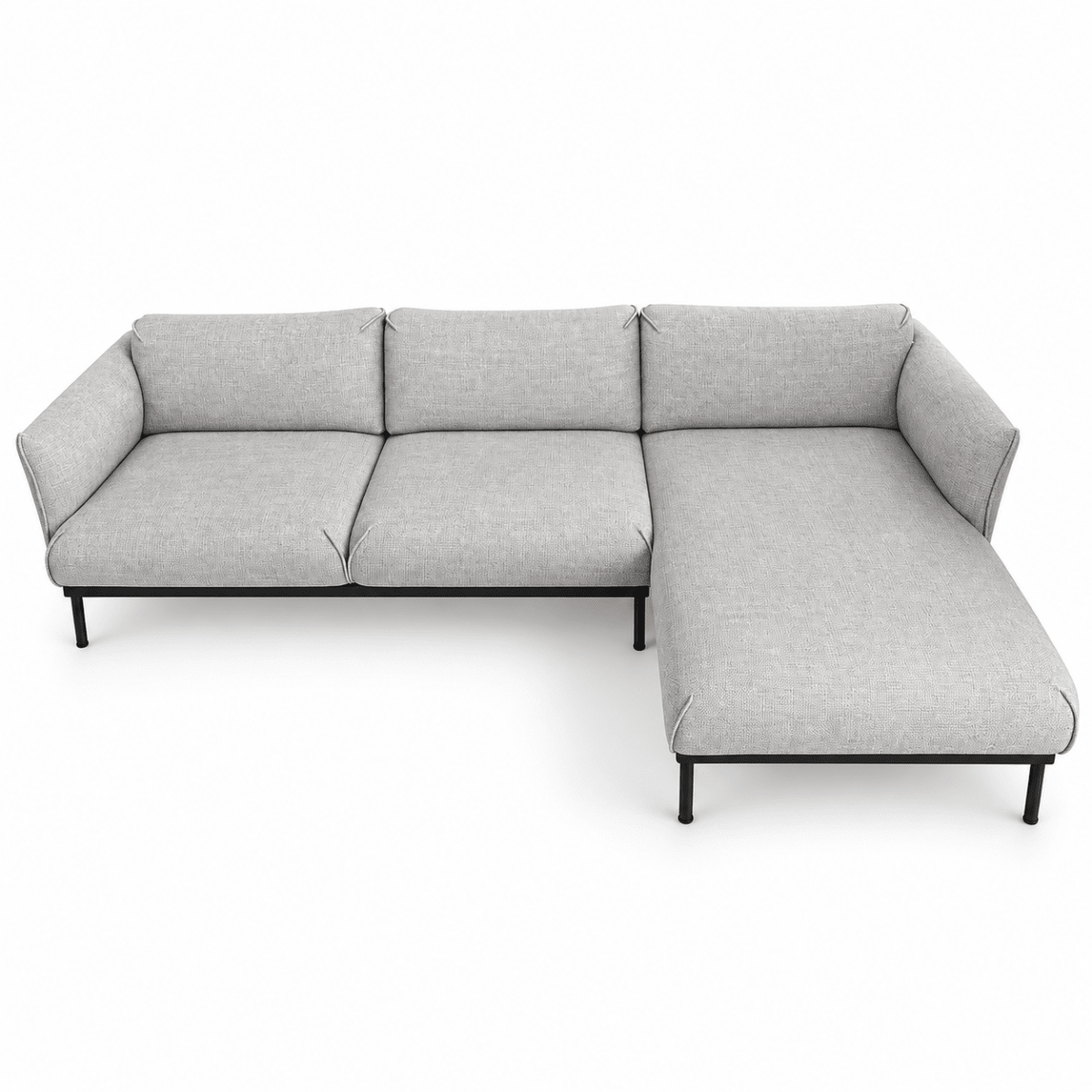 IKEA ÄPPLARYD 3-Seater Sofa with Reversible Chaise Longue – Lejde Light Grey – 290 cm - Al Thahani Furniture