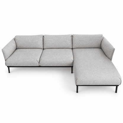 IKEA ÄPPLARYD 3-Seater Sofa with Reversible Chaise Longue – Lejde Light Grey – 290 cm - Al Thahani Furniture