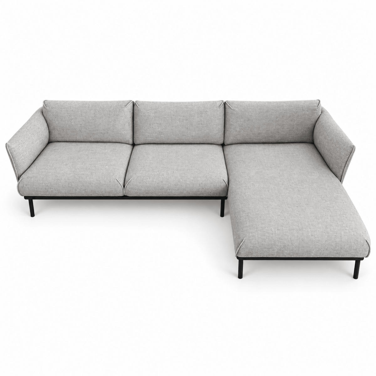 IKEA ÄPPLARYD 3-Seater Sofa with Reversible Chaise Longue – Lejde Light Grey – 290 cm - Al Thahani Furniture