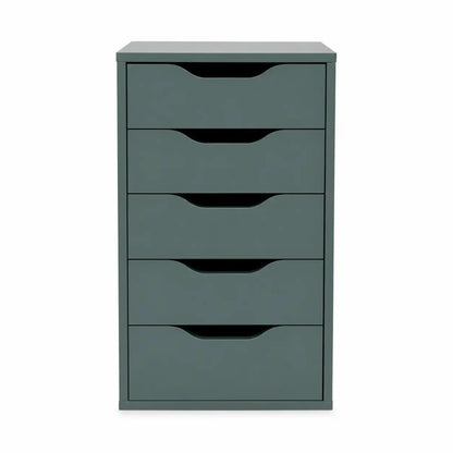 IKEA ALEX Drawer Unit | Grey-Turquoise, 36x36x70 cm - used 2 months - Al Thahani Furniture