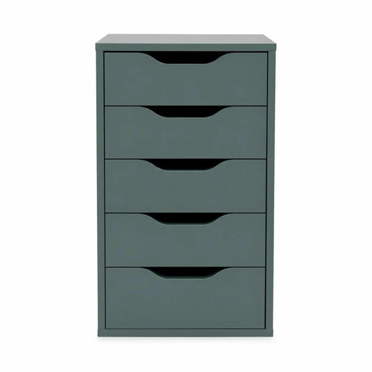 IKEA ALEX Drawer Unit | Grey-Turquoise, 36x36x70 cm - used 2 months - Al Thahani Furniture