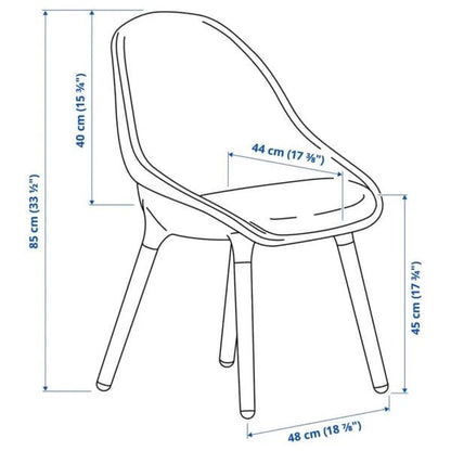 IKEA BALTSAR Chair | Transparent Polycarbonate Shell & Beech Legs | Black Cushion - althahanifurniture