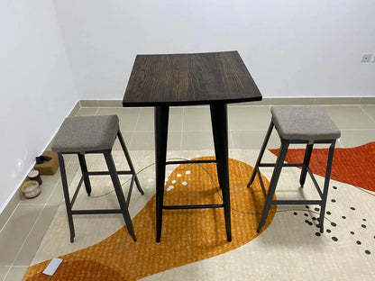 IKEA Bar Height Table Set | Modern Industrial Compact Dining - althahanifurniture