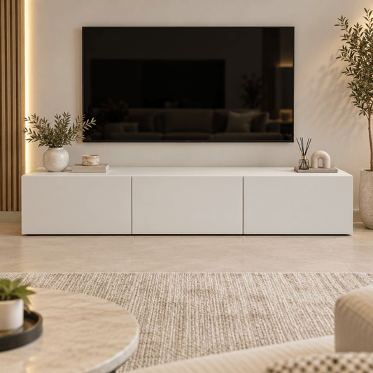 IKEA BESTÅ 3-Door TV Cabinet – White – 180 × 42 × 38 cm - Al Thahani Furniture