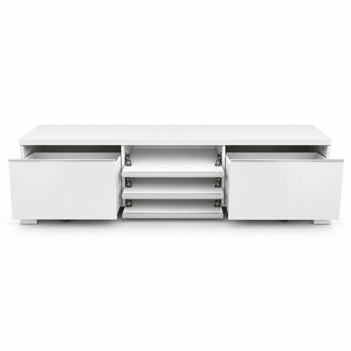 IKEA BESTÅ 5-Drawer TV Bench – High-Gloss White – 180 × 42 × 39 cm - Al Thahani Furniture
