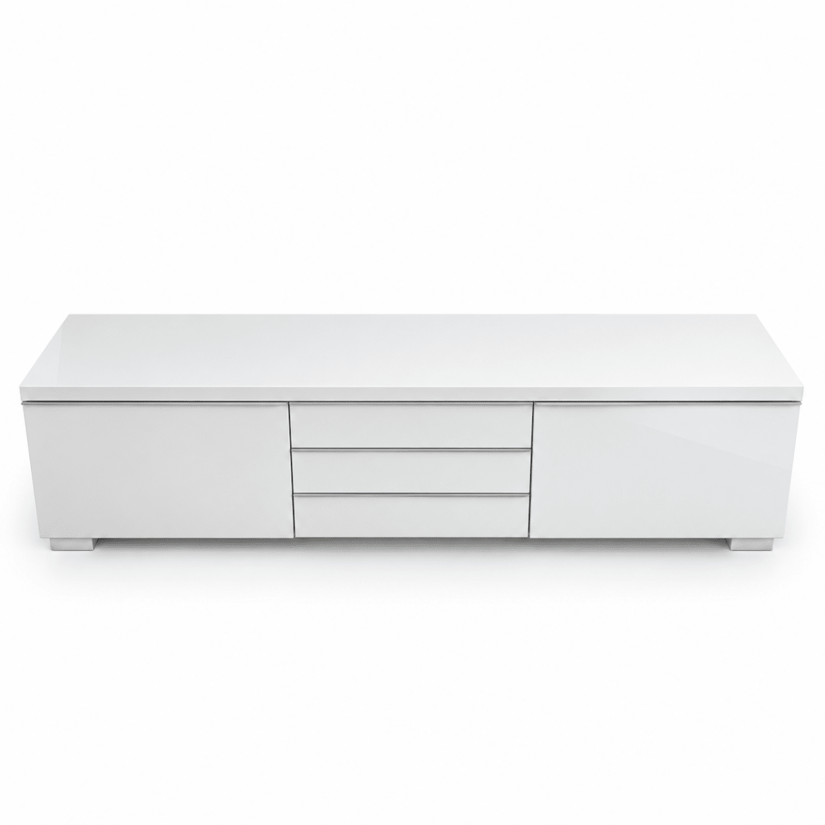 IKEA BESTÅ 5-Drawer TV Bench – High-Gloss White – 180 × 42 × 39 cm - Al Thahani Furniture