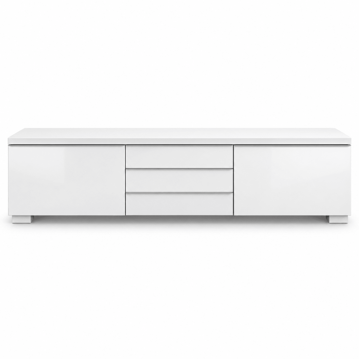 IKEA BESTÅ 5-Drawer TV Bench – High-Gloss White – 180 × 42 × 39 cm - Al Thahani Furniture