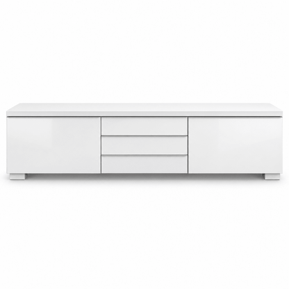 IKEA BESTÅ 5-Drawer TV Bench – High-Gloss White – 180 × 42 × 39 cm - Al Thahani Furniture