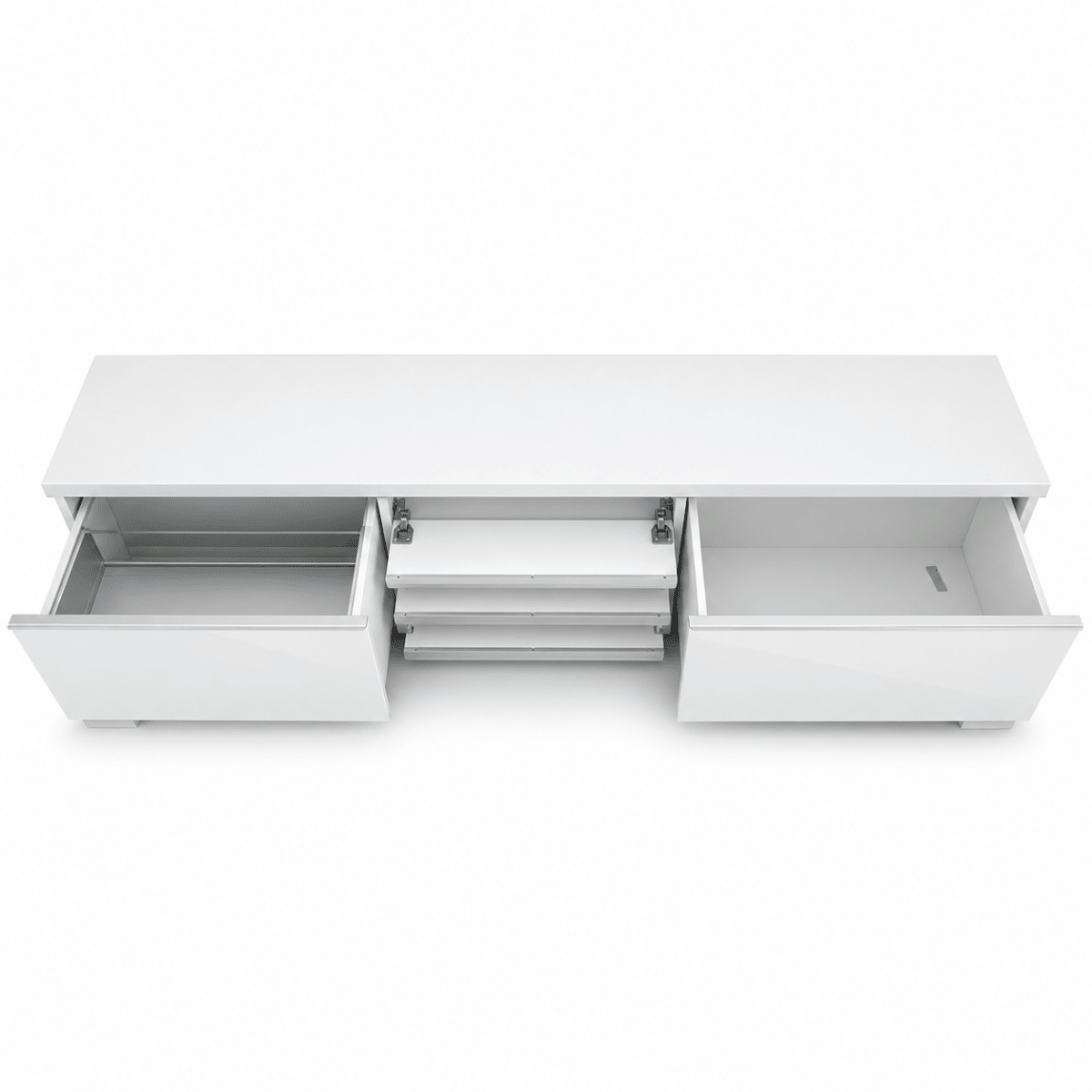 IKEA BESTÅ 5-Drawer TV Bench – High-Gloss White – 180 × 42 × 39 cm - Al Thahani Furniture