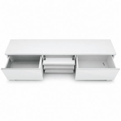 IKEA BESTÅ 5-Drawer TV Bench – High-Gloss White – 180 × 42 × 39 cm - Al Thahani Furniture