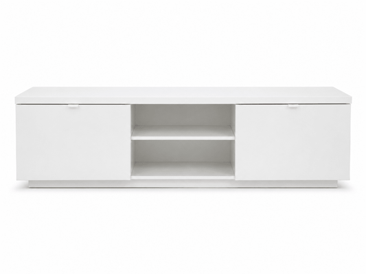 IKEA BESTÅ TV Bench with 2 Cabinets and Open Shelves | White, 180x42x38 cm - Al Thahani Furniture