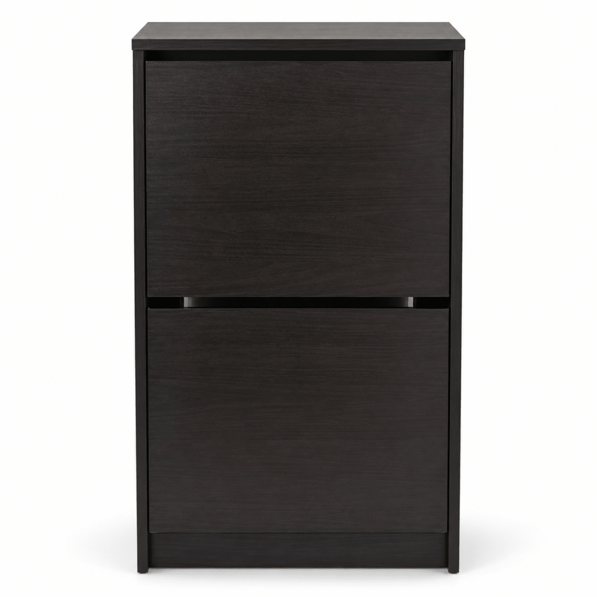 IKEA BISSA 2-Compartment Shoe Cabinet – Black-Brown – 49 × 28 × 93 cm - Al Thahani Furniture
