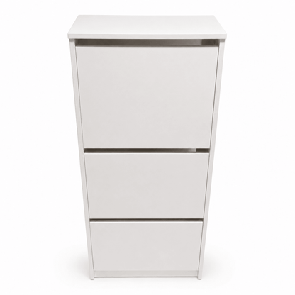 IKEA BISSA 3-Compartment Shoe Cabinet – White - Al Thahani Furniture