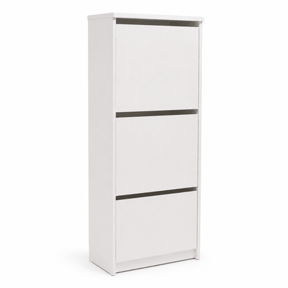IKEA BISSA 3-Compartment Shoe Cabinet – White - Al Thahani Furniture