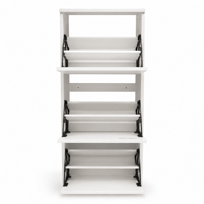 IKEA BISSA 3-Compartment Shoe Cabinet – White - Al Thahani Furniture