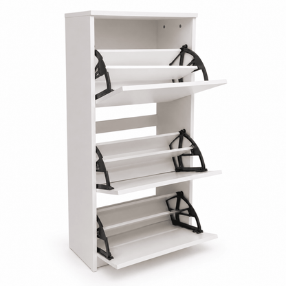 IKEA BISSA 3-Compartment Shoe Cabinet – White - Al Thahani Furniture