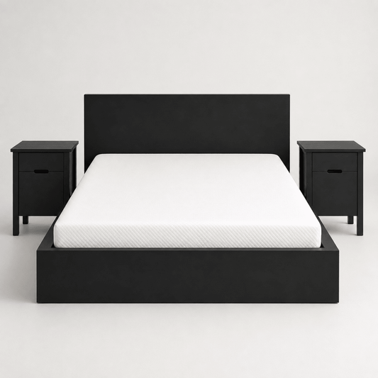 IKEA Black-Brown King Bedroom Set with 180 × 200 cm Bed, Mattress &amp; PAX Wardrobe - Al Thahani Furniture