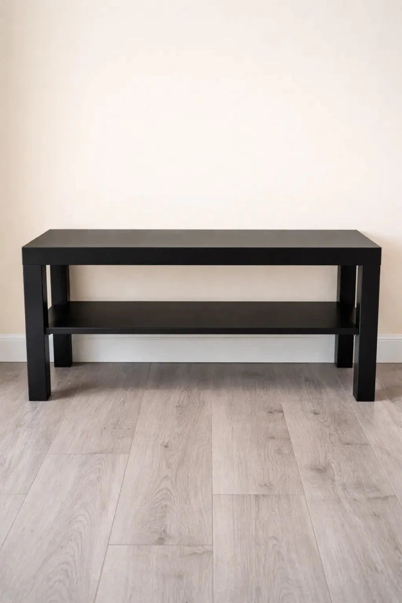 IKEA Black Wooden Bench – 90x26x45 cm – Sleek & Simple Seating - althahanifurniture