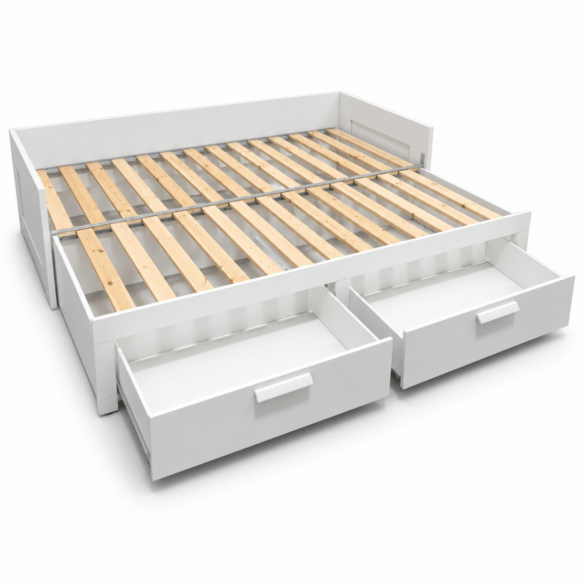 IKEA BRIMNES Extendable Daybed with 2 Storage Drawers – White – 80 × 200 cm - Al Thahani Furniture