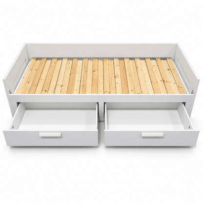 IKEA BRIMNES Extendable Daybed with 2 Storage Drawers – White – 80 × 200 cm - Al Thahani Furniture