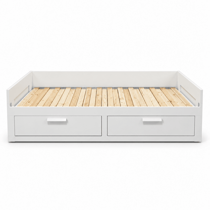 IKEA BRIMNES Extendable Daybed with 2 Storage Drawers – White – 80 × 200 cm - Al Thahani Furniture