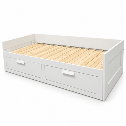 IKEA BRIMNES Extendable Daybed with 2 Storage Drawers – White – 80 × 200 cm - Al Thahani Furniture