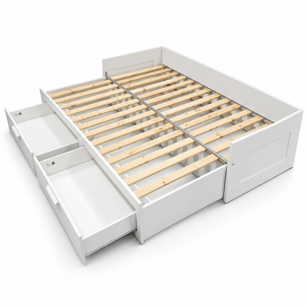 IKEA BRIMNES Extendable Daybed with 2 Storage Drawers – White – 80 × 200 cm - Al Thahani Furniture