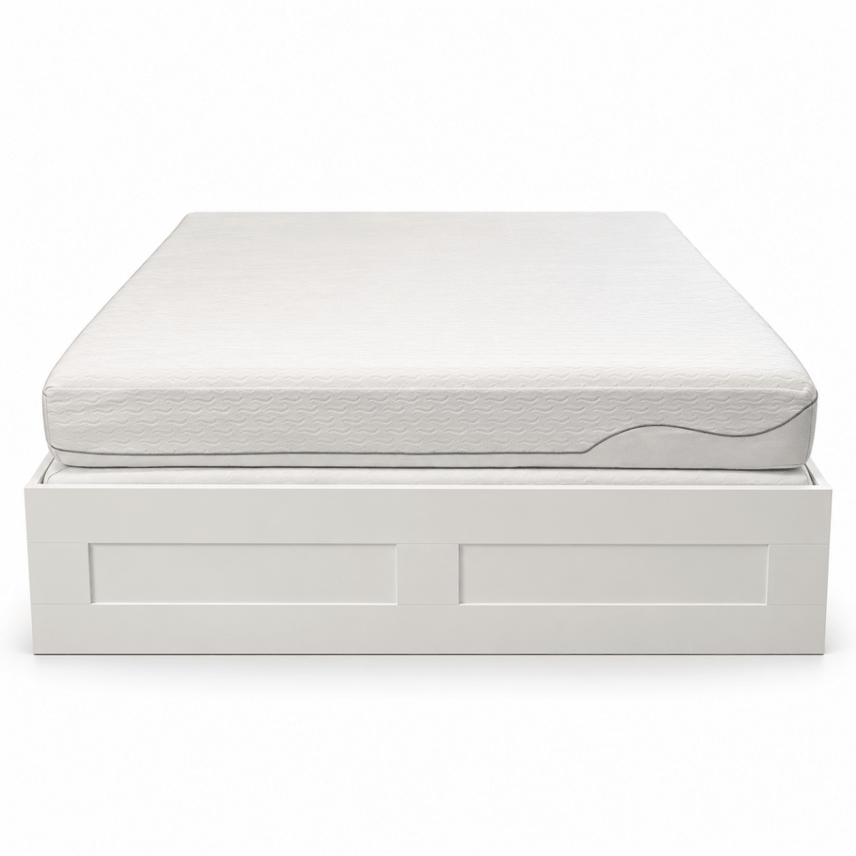 IKEA BRIMNES King Bed Frame with 4 Storage Drawers & Mattress – White – 180 × 200 cm - Al Thahani Furniture