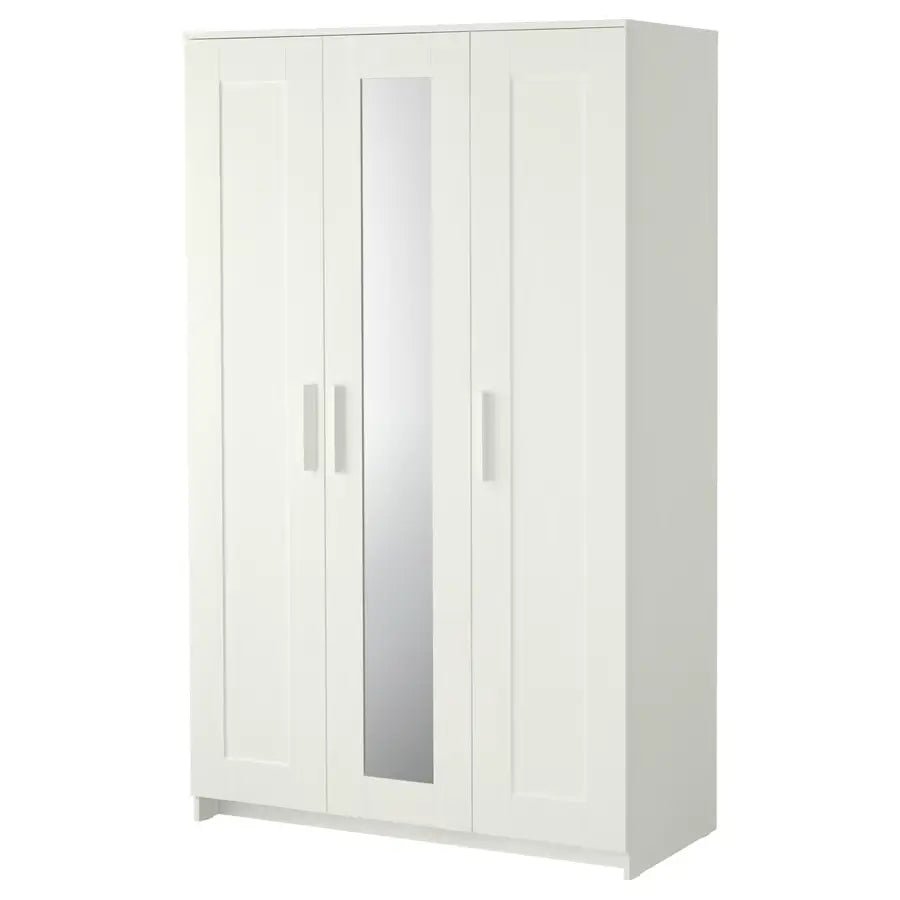 IKEA BRIMNES Wardrobe with 3 Doors | White - used 6 months - Al Thahani Furniture