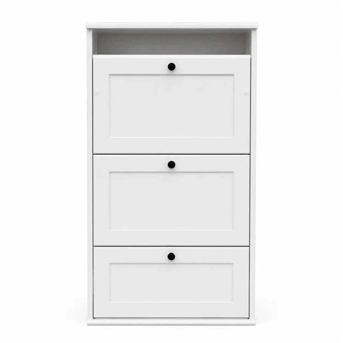 IKEA BRUSALI Shoe Cabinet with 3 Compartments | White - used 4 months - Al Thahani Furniture
