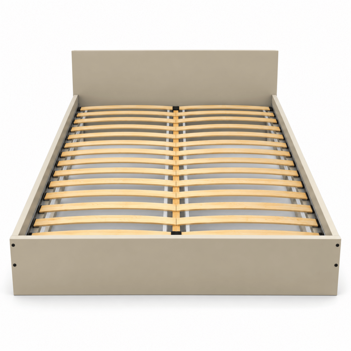 IKEA Double Bed Frame with Mattress – 140 × 200 cm – Beige & Grey - Al Thahani Furniture