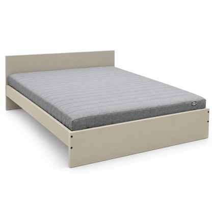 IKEA Double Bed Frame with Mattress – 140 × 200 cm – Beige & Grey - Al Thahani Furniture