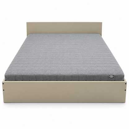 IKEA Double Bed Frame with Mattress – 140 × 200 cm – Beige & Grey - Al Thahani Furniture