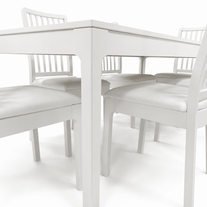 IKEA EKEDALEN Extendable Dining Table with 6 Chairs – White – 180/240 × 90 cm - Al Thahani Furniture