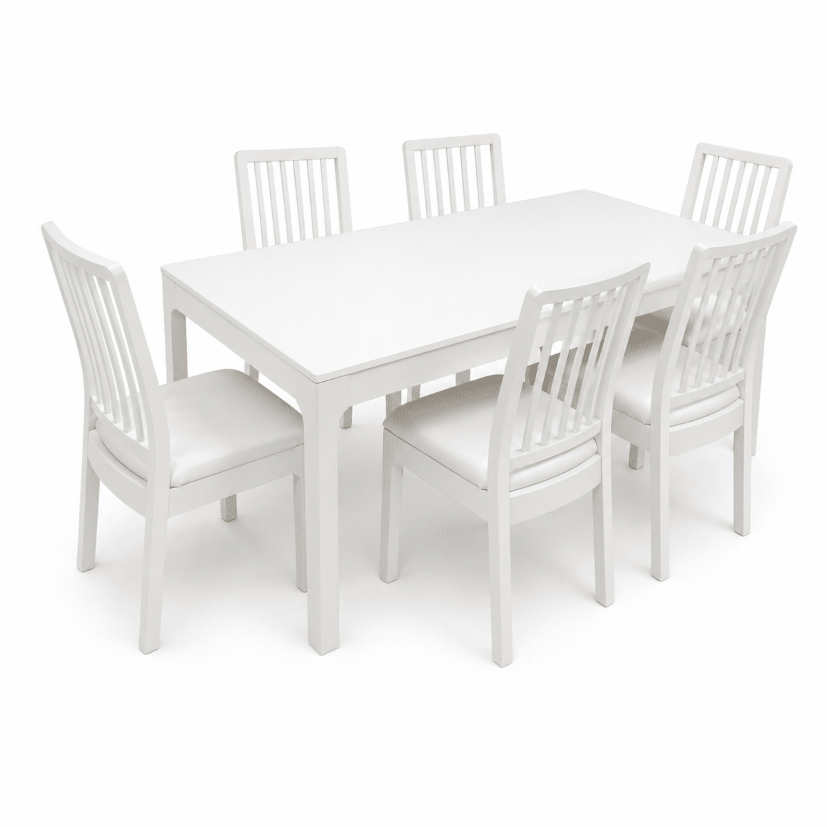 IKEA EKEDALEN Extendable Dining Table with 6 Chairs – White – 180/240 × 90 cm - Al Thahani Furniture