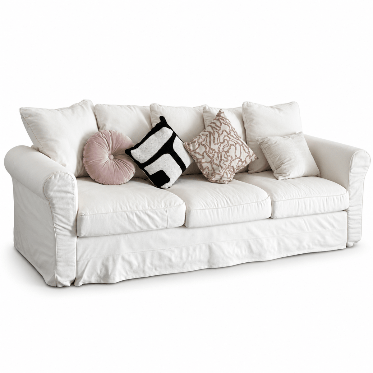 IKEA EKTORP 3-Seater Sofa – Blekinge White – 218 cm - Al Thahani Furniture