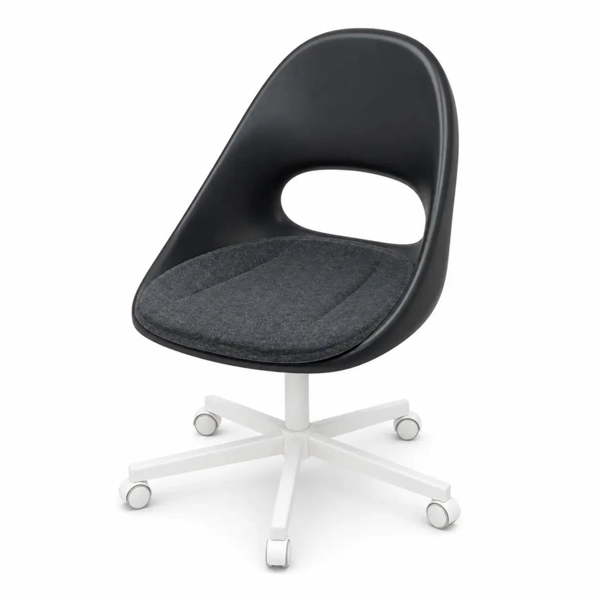 IKEA ELDBERGET / MALSKÄR Swivel Chair with PYNTEN Seat Pad – used 4 months - Al Thahani Furniture