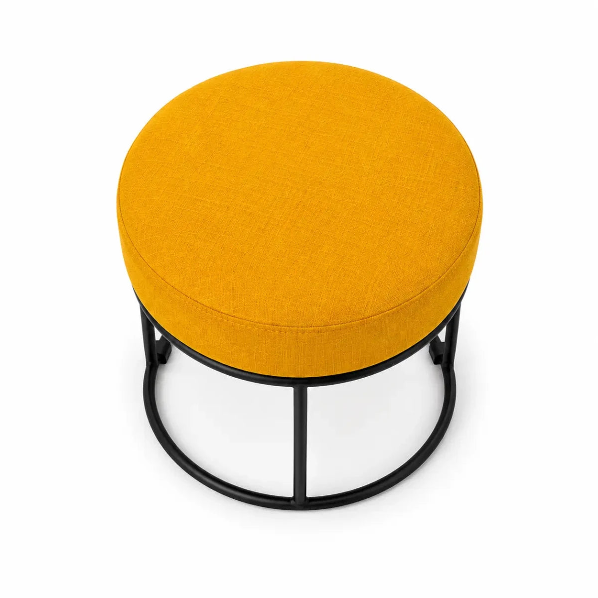 IKEA EMMISLÖV Pouffe | Skiftebo Yellow, 42 cm Diameter - used 1 months - Al Thahani Furniture