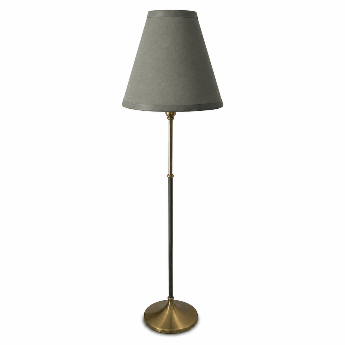 IKEA FLYGHÖJD Floor Lamp | Brass/Green-Grey, Traditional Elegance, 143 cm - used 5 months - Al Thahani Furniture