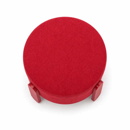 IKEA FÖRLUNDA Pouffe with Storage | Tonerud Red, 44 cm Diameter - used 1 months - Al Thahani Furniture
