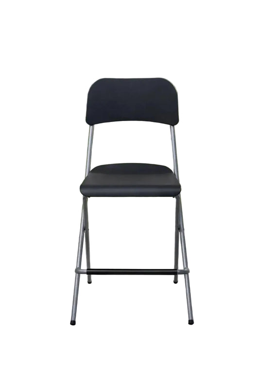 IKEA Folding Chair – Black Metal Frame & Wooden Seat - althahanifurniture