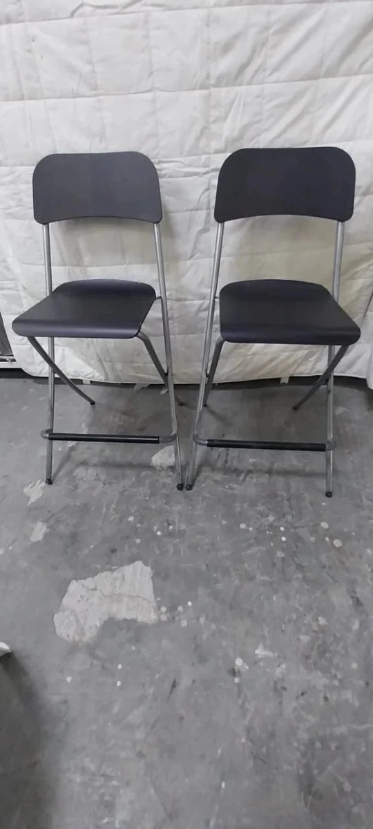 IKEA Folding Chair | Classic Black with Wooden Seat - althahanifurniture