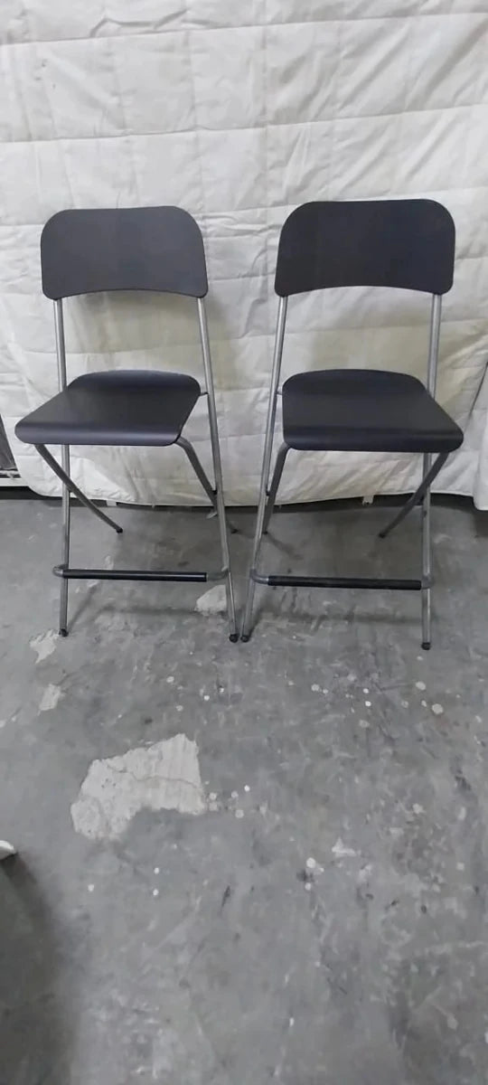 IKEA Folding Chair | Classic Black with Wooden Seat - althahanifurniture