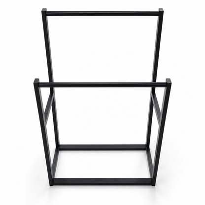 IKEA Freestanding 2-Tier Metal Towel Stand – Matte Black - Al Thahani Furniture