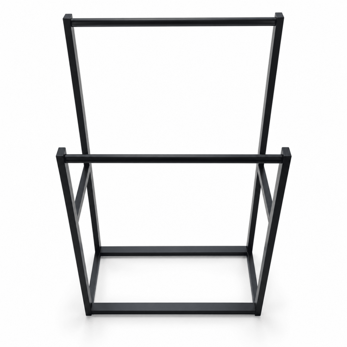 IKEA Freestanding 2-Tier Metal Towel Stand – Matte Black - Al Thahani Furniture