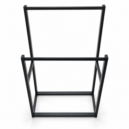 IKEA Freestanding 2-Tier Metal Towel Stand – Matte Black - Al Thahani Furniture