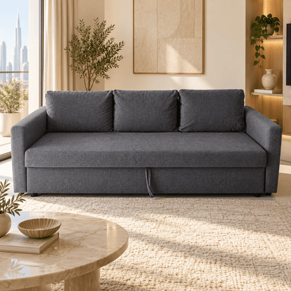 IKEA FRIHETEN 3-Seater Sofa Bed with Storage – Skiftebo Dark Grey – 225 cm - Al Thahani Furniture