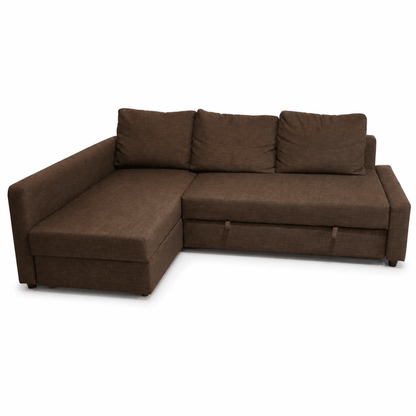 IKEA FRIHETEN Corner Sofa-Bed with Storage – Dark Brown - Al Thahani Furniture
